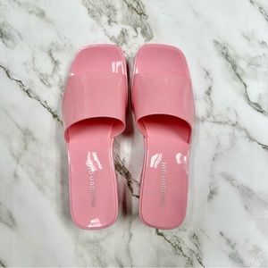 NIB Madden Girl Palacee Jelly Slide Sandals Block Heel
